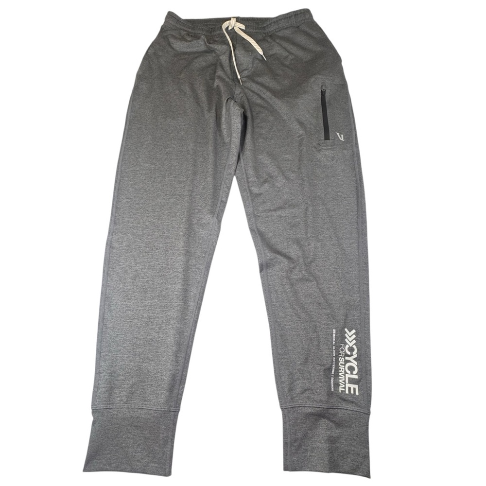 SOLD !!!!!!! Pants Men's Large Gray Sweatpants Gym Stretch Graphic Print Logo